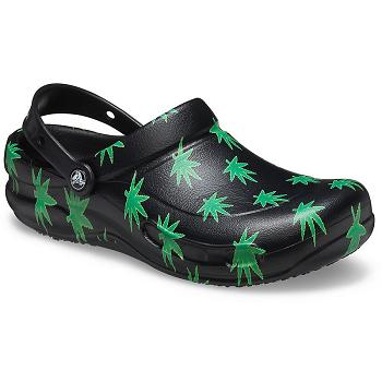 Crocs Bistro Graphic Clog Cierne / Zelene - Panske Dreváky